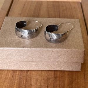 Jes MaHarry Sterling Silver Drop Hoop Earrings